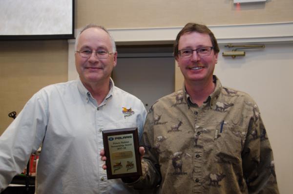 Our 2018 habitat award winner, Fred Jakubowski with Habitat Chairman Jeff Sturm.